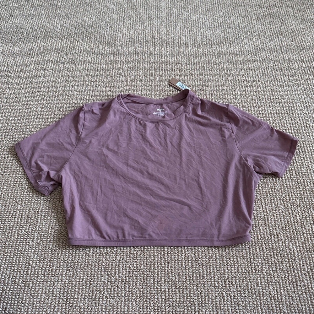 SKIMS Mauve/Purple Crop Tee